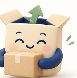 Boxy helping pack a box